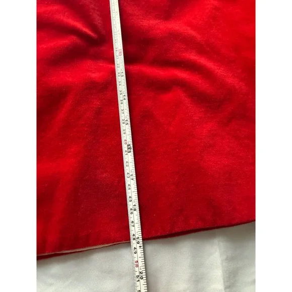 Alice Kathleen & Company Red Velvet Boat Neck Short Sleeve Top Size 10 Holiday - Picture 6 of 6